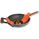 Wok Antiadherente Marmoleado Negro 30 Cm.