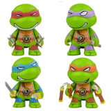 4 Figuras Tortugas Ninja Mutantes. 7 Cm. L, M, D Y R. Turtl 