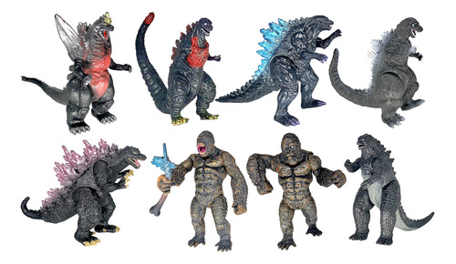 Twcare 8 Piezas De Juguetes Attacking King Kong Vs Godzilla.