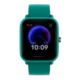 Smartband Amazfit Basic Bip U Pro 1.43  Caja De  Policarbonato  Green, Malla  Green De  Goma De Silicona A2008