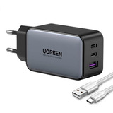 Carregador Turbo 3 Em 1 Pd Máx. 65w + Cabo Usb A/c Ugreen