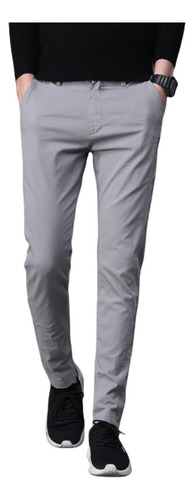 Pantalones De Hombre Pantalones Casuales De Gabardina