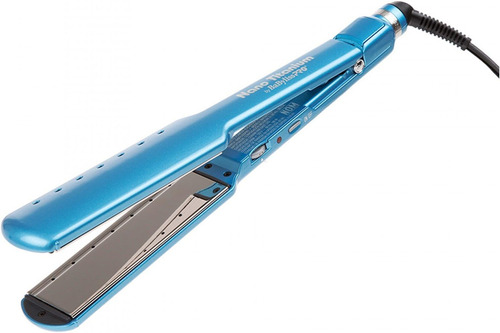 Plancha De Cabello Babyliss Nano Titanium Bnt5073tuc Seco Mojado Azul 110v/220v