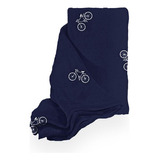 Cobertor Solteiro 300g Blanket Vintage Bikes - Marinho