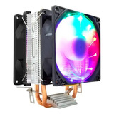 Disipador Cpu Led Mx2, 2 Ventiladores Intel / Amd 