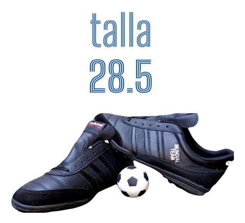 Tenis Suela Turf Mod. Copa  En Piel Negro Talla 28.5