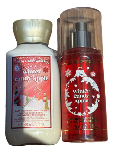 Set Crema Y Mist Mini Winter Candy Apple Bath And Body