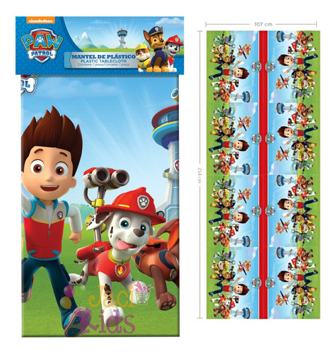 Mantel De Plastico Rectangular Paw Patrol (254 X 107 Cm) Color Pesonaje