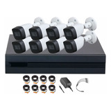 Dahua Kit De 8 Cámaras De Seguridad Metálicas Exterior Kitxvr5104hs4kli3-8ccc + Accesorios 5 Mp Microfono Integrado Circuito Cerrado Facil Instalación Busqueda De Humanos Kitxvr5104hs4kli3 Cctv