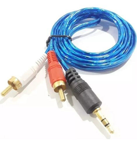  Cable Portátil Auxiliar Jack 3.5mm Audio Video 2x1 1.5 Mts 