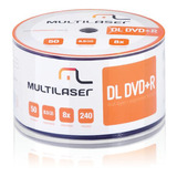 Midia Dvd+r Dual Layer 08x - 50 Un. Shrink Imprimivel Dv047 