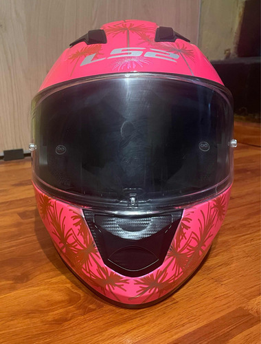 Casco Moto Ls2 Mujer Como Nuevo Doble Visor 