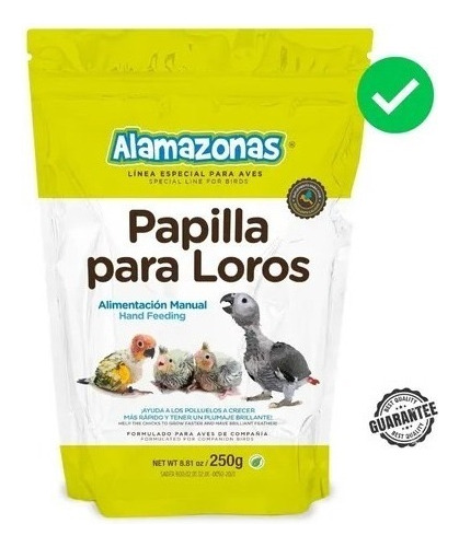 Papilla Para Loros 250g 100% Mexicano