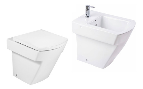 Combo Roca Hall Inodoro Corto + Bidet