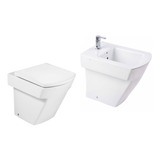 Combo Roca Hall Inodoro Corto + Bidet