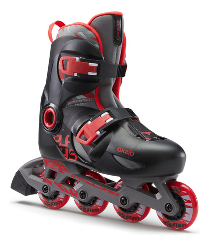 Patines Para Niños Play5 Rojo Negro  Oxelo