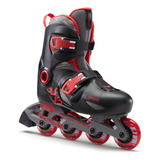 Patines Para Niños Play5 Rojo Negro  Oxelo