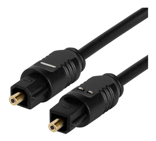 Cable De Audio Óptico Digital Negro Toslink 1.8 Mts.