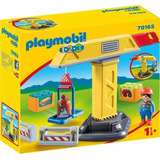 Playmobil 123 Vehiculo Grua Con Conductor Bloques 70165