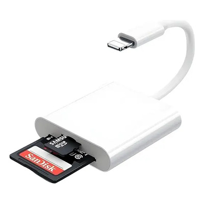Lector De Tarjeta Lightning A Sd Tf Para iPhone Y Cámara | Meses sin interés