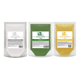 Kit Argila Branca, Verde E Amarela 1kg - 100% Naturais 