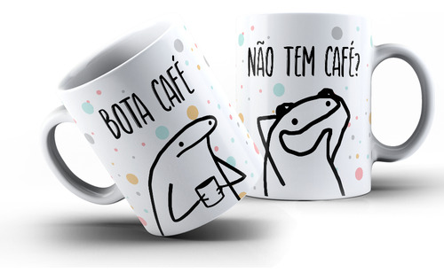 Caneca 325ml Porcelana De Memes Flork