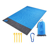 Colchoneta De Camping Plegable De Viaje Azul 140cmx200cm