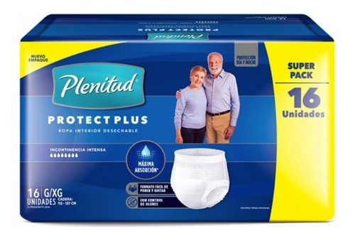 Pañal Adulto Plenitud Calzón Protect Plus 96 Unidades G/xg