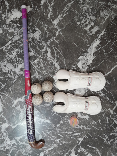 Kit Hockey: Palo Simbra 37, Canilleras, 4 Bochas, Bucal 