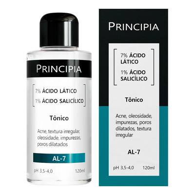 Tônico 7% Ácido Lático + 1% Ácido Salicílico Skincare Al - 7 Com 120ml Principia | MercadoLivre