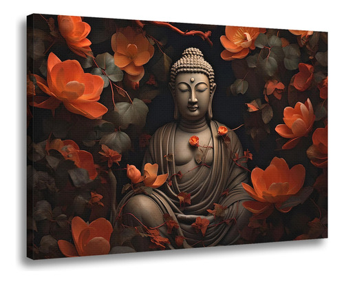 Quadro Decorativo Buda Budismo Meditação Grande Luxo Premium Cor Color