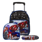 Mochila Infantil Menino Com Rodinha Homem Aranha Pre Escola