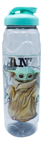 Botella De Agua Mandalorian The Child Star Wars Disney 870ml Color Gris