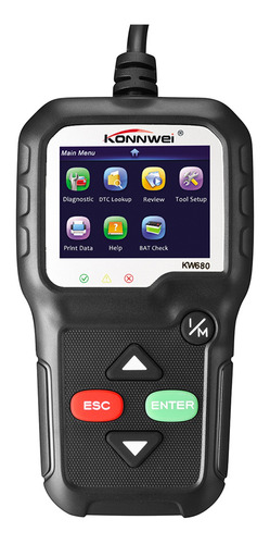 Konnwei Kw680 Obdii Herramienta De Diagnóstico De Coche Lect