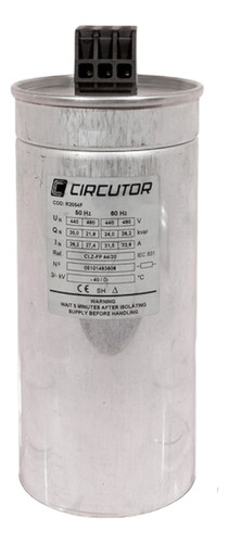 Capacitor Trifasico Circutor 5 Kvar 400v Factor Potencia 