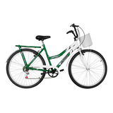 Bicicleta Aro 26 Ultra Bike Summer Bicolor Com 6 Marchas Cor Verde-branco