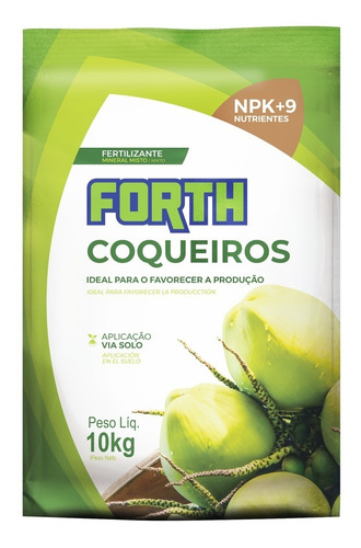 Adubo Fertilizante Forth Coqueiros Saco 10kg Alta Produção