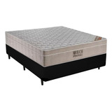 Cama Box Casal + Colchão Ortobom Airtech Molas Ensacadas