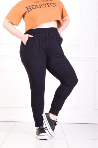 Pantalon Babucha Morley Negra Talles Grandes Xxxl