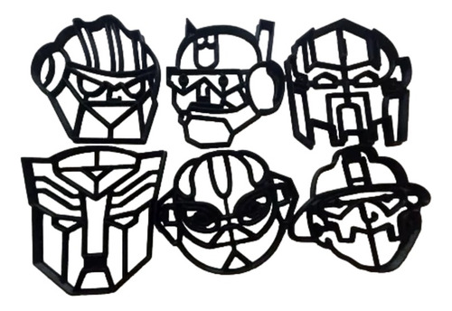 Cortantes Para Galletitas, Porcelana Fria Transformers X6