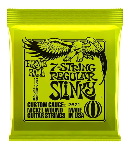 Cuerdas Ernie Ball Guitarra Electrica 7 Cuerdas 2621  