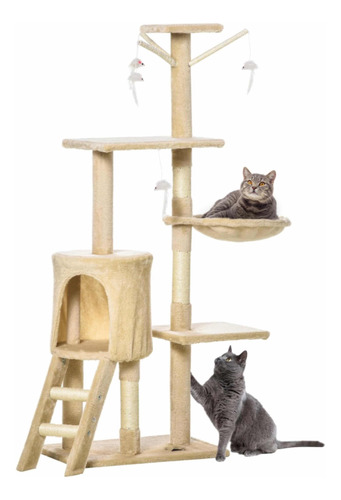 Rascador Torre Para Gatos De 5 Piso Interactivo - Condominio