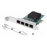 Placa De Rede Realtek Quad 4 Portas Gigabit Pcie X1