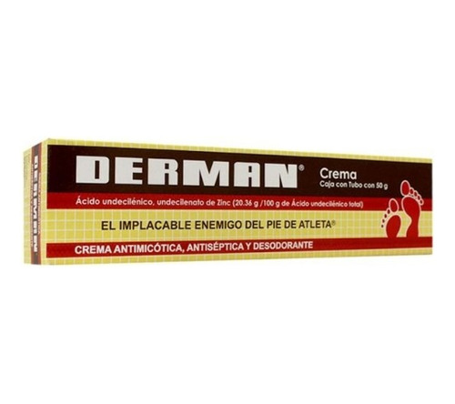 Derman Crema Antimicótica Antiséptica Y Desodorante Pies 25g