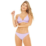 Traje De Baño Bikini Mujer H2o Wear Triangulo Banda Rib Lila