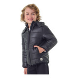 Jaqueta Puffer Infantil Menino Com Capuz E Punho Trick Nick