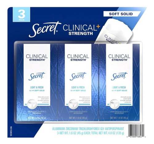 Secret Clinical Strength - Desodorante Sólido Suave, Liger.