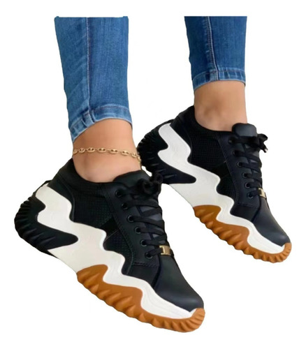 Plataforma Cuña Casual Zapatillas Deporte Mujer Zapato Tenis