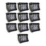 10 U X Faros Auxiliar De 6 Led 18w 12v Moto 4x4