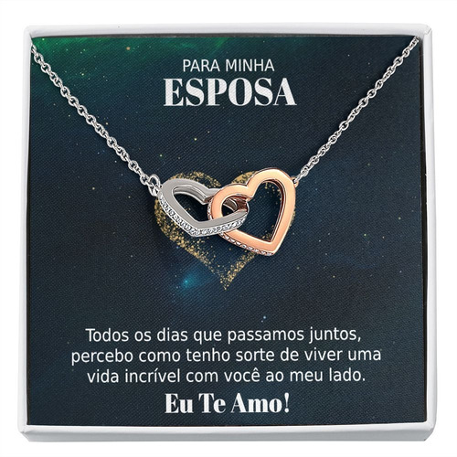 Presente Esposa Colar De Prata Com Mensagem Para Esposa